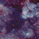 Purple Nebula Space Long Sleeve Button Up Shirt Geek Nerd adult sizing FLOW DESC WRITING outer space & astronaut print