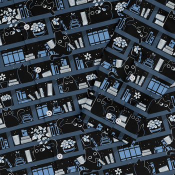 Purrrfect Library Long Sleeve Button Up Shirt Geek Nerd 0925 adult sizing All Adult Button Up Shirts