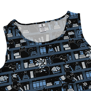 Purrrfect Library Dress Geek Nerd 0925 Animal Patterns Book Prints