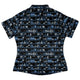 Purrrfect Library Curvy Button Up Shirt Geek Nerd 0925 All Adult Button Up Shirts Animal Patterns