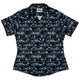 Purrrfect Library Curvy Button Up Shirt Geek Nerd 0925 All Adult Button Up Shirts Animal Patterns