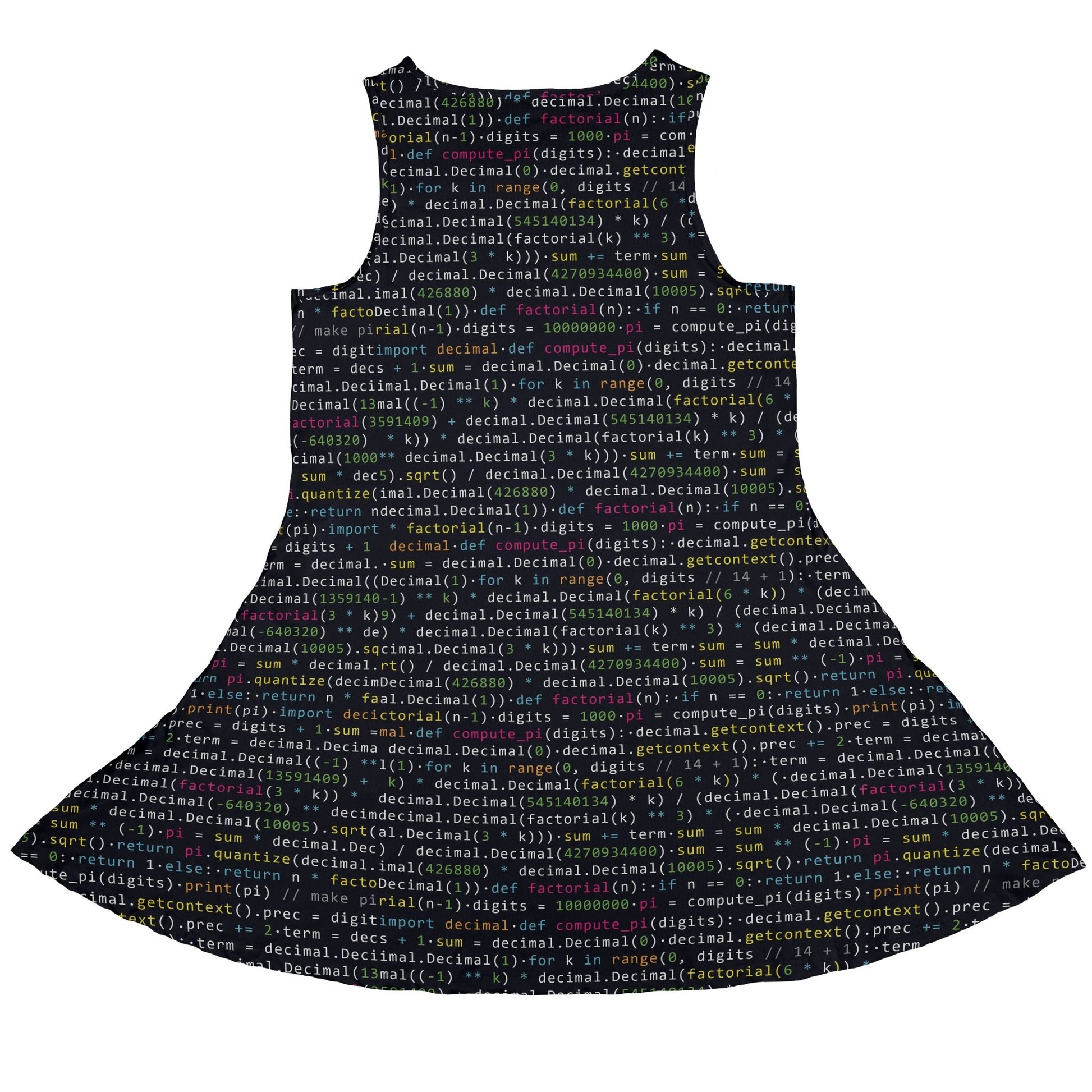 Python Pi Dress Geek Nerd computer print lx - C