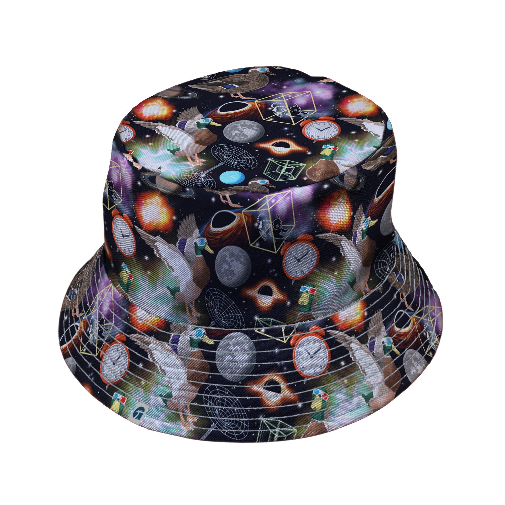 Quacktum Physics Bucket Hat Geek Nerd 0925 Animal Patterns Design by Julie Kitzes