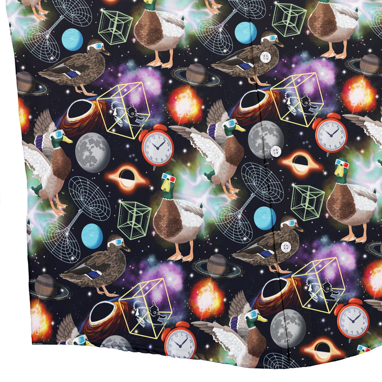 Quacktum Physics Button Up Shirt Geek Nerd 0925 adult sizing All Adult Button Up Shirts