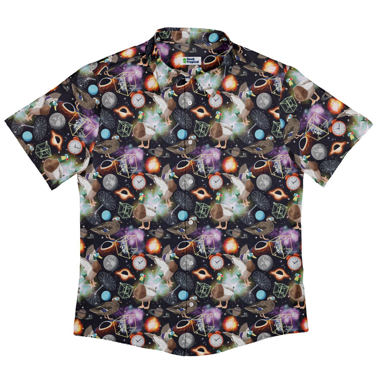 Quacktum Physics Button Up Shirt Geek Nerd 0925 adult sizing All Adult Button Up Shirts