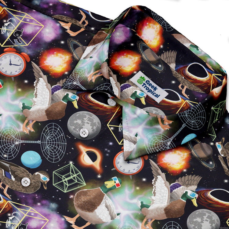 Quacktum Physics Button Up Shirt Geek Nerd 0925 adult sizing All Adult Button Up Shirts