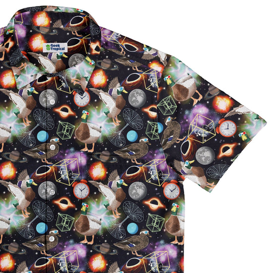 Quacktum Physics Button Up Shirt Geek Nerd 0925 adult sizing All Adult Button Up Shirts