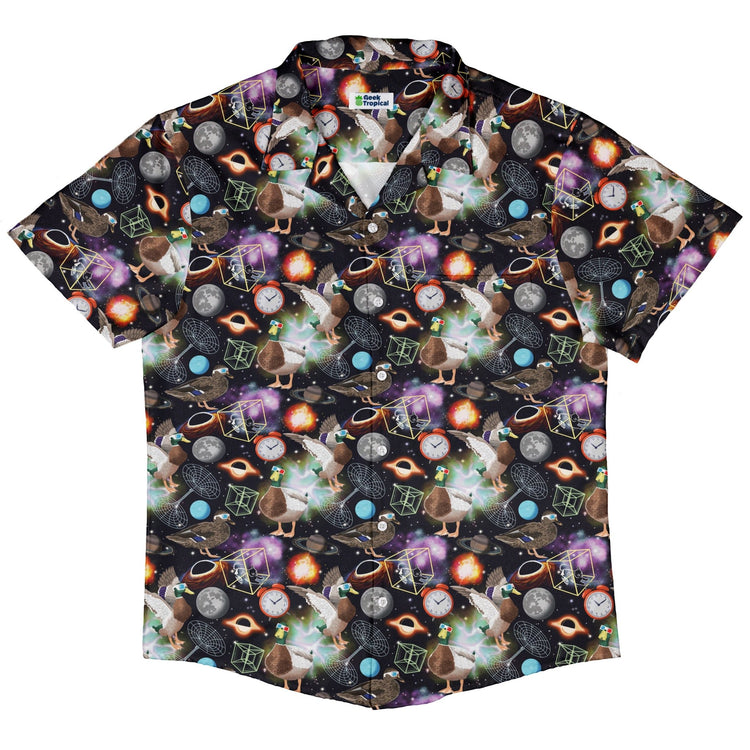 Quacktum Physics Button Up Shirt Geek Nerd 0925 adult sizing All Adult Button Up Shirts