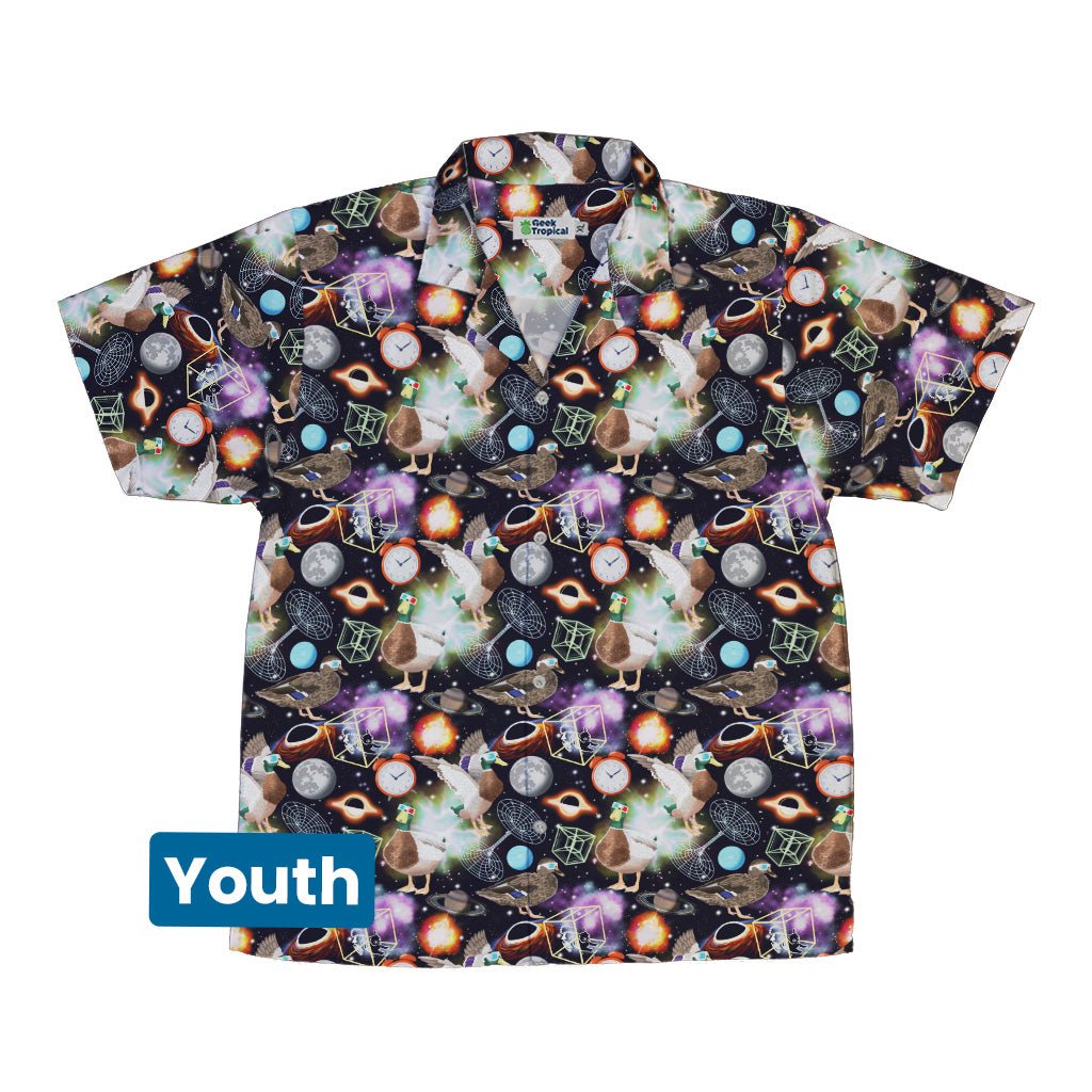 Quacktum Physics Youth Hawaiian Shirt Geek Nerd 0925 Animal Patterns Design by Julie Kitzes