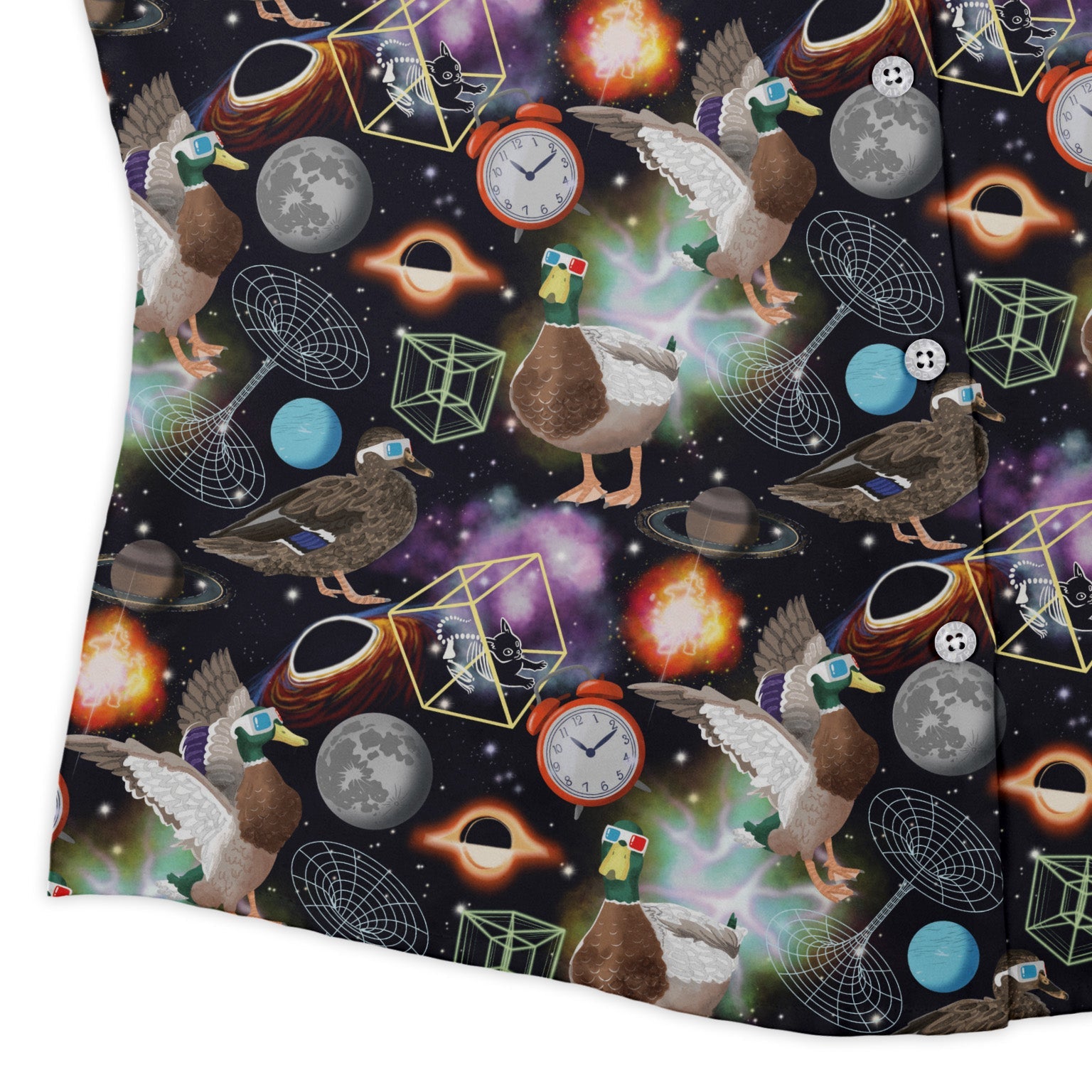 Quacktum Physics Curvy Button Up Shirt Geek Nerd 0925 All Adult Button Up Shirts Animal Patterns