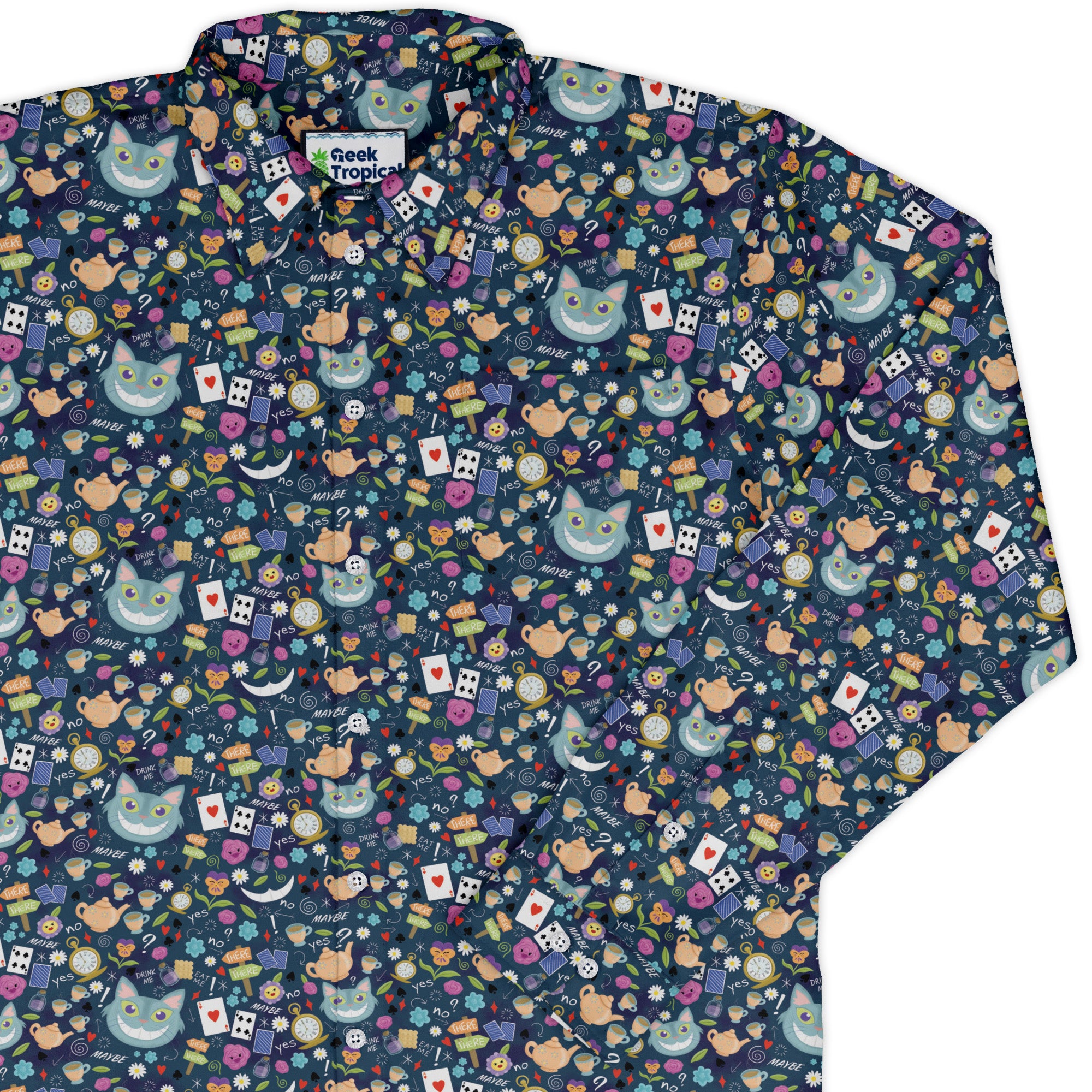 Rabbit Hole Wonderland Long Sleeve Button Up Shirt cover