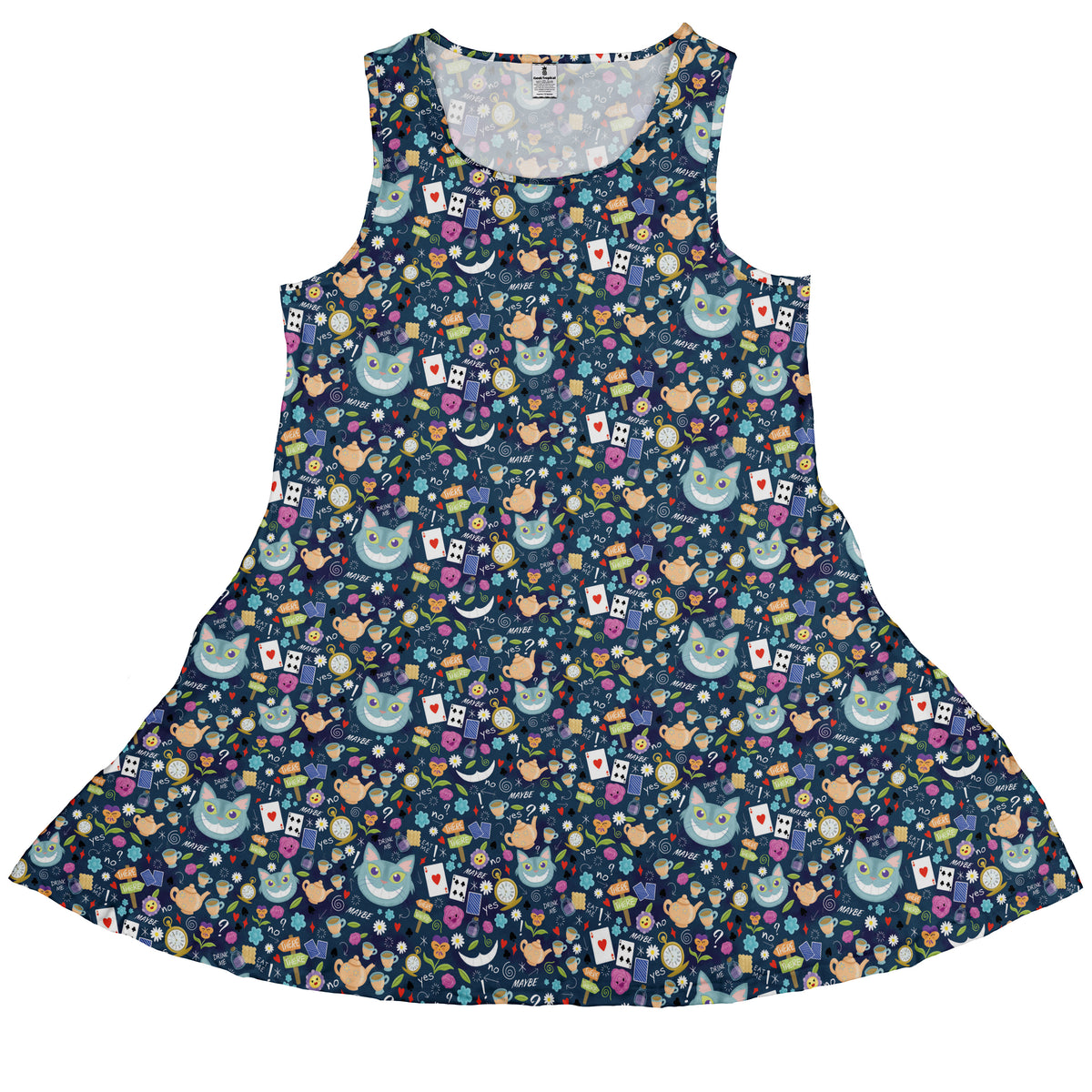 Rabbit Hole Wonderland Sleeveless Dress front