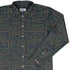 Rainbow Computer Circuit Board Long Sleeve Button Up Shirt Geek Nerd adult sizing computer print FLOW DESC WRITING
