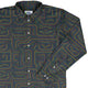 Rainbow Computer Circuit Board Long Sleeve Button Up Shirt Geek Nerd adult sizing computer print FLOW DESC WRITING
