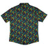 Rainbow Dragons DND Dice Black Button Up Shirt - adult sizing - Animal Patterns - Design by Heather Davenport