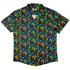 Rainbow Dragons DND Dice Black Button Up Shirt - adult sizing - Animal Patterns - Design by Heather Davenport