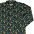 Rainbow Dragons Dnd Dice Black Long Sleeve Button Up Shirt Geek Nerd adult sizing Animal Patterns Design by Heather Davenport