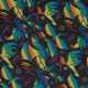 Rainbow Dragons Dnd Dice Black Long Sleeve Button Up Shirt Geek Nerd adult sizing Animal Patterns Design by Heather Davenport
