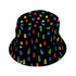 Rainbow Kawaii Ghosts Bucket Hat Geek Nerd 0925 Design by Tobe Fonseca Fantasy Prints