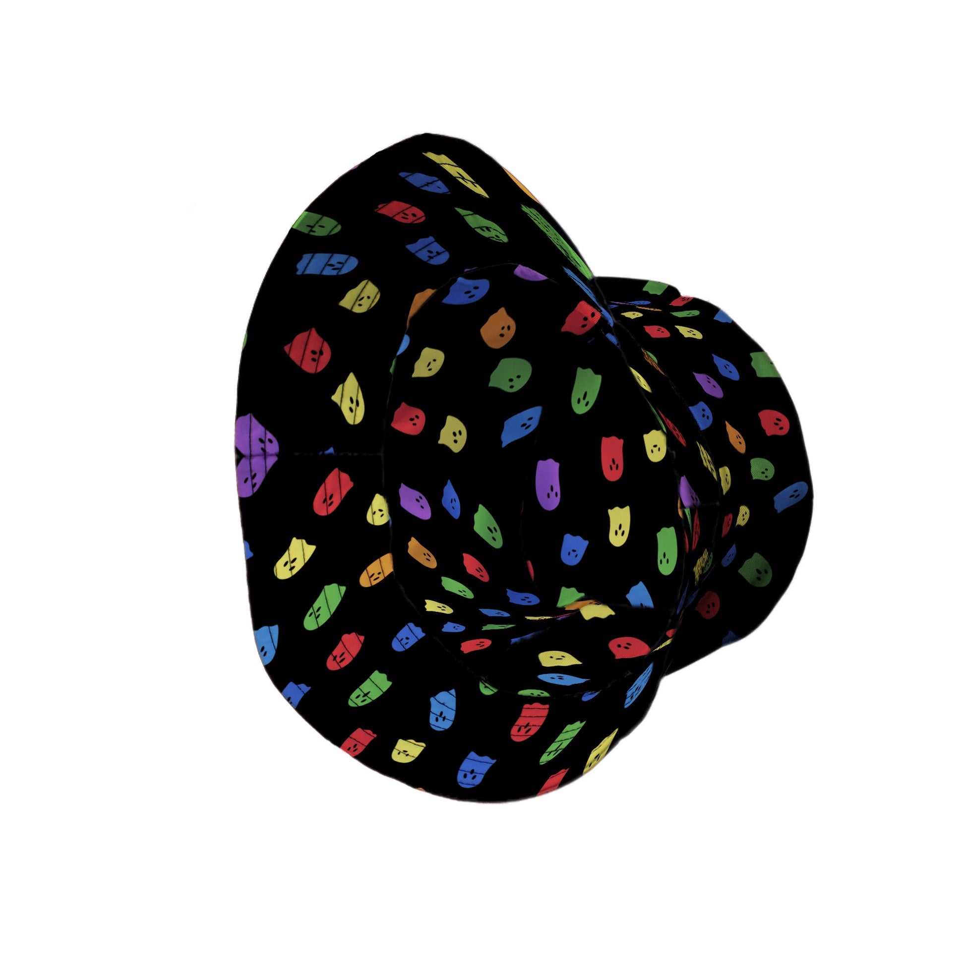 Rainbow Kawaii Ghosts Bucket Hat Geek Nerd 0925 Design by Tobe Fonseca Fantasy Prints