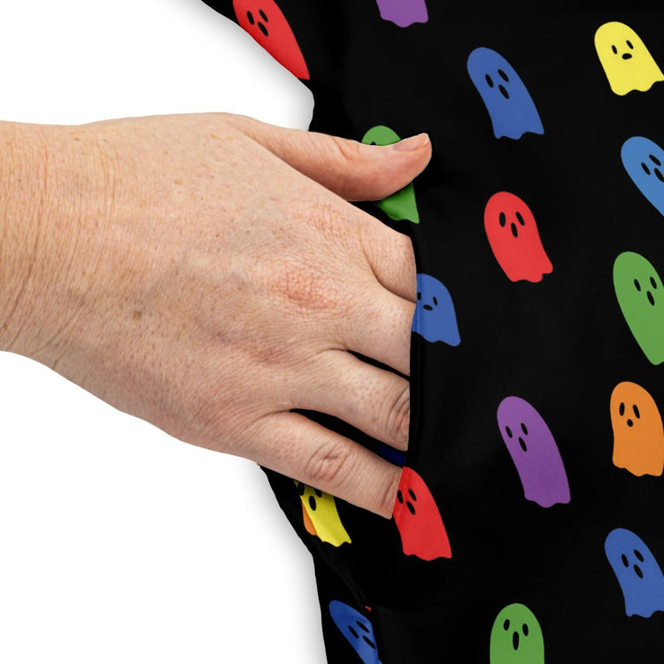 Rainbow Kawaii Ghosts Dress Geek Nerd 0925 Design by Tobe Fonseca Fantasy Prints