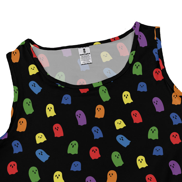 Rainbow Kawaii Ghosts Dress Geek Nerd 0925 Design by Tobe Fonseca Fantasy Prints
