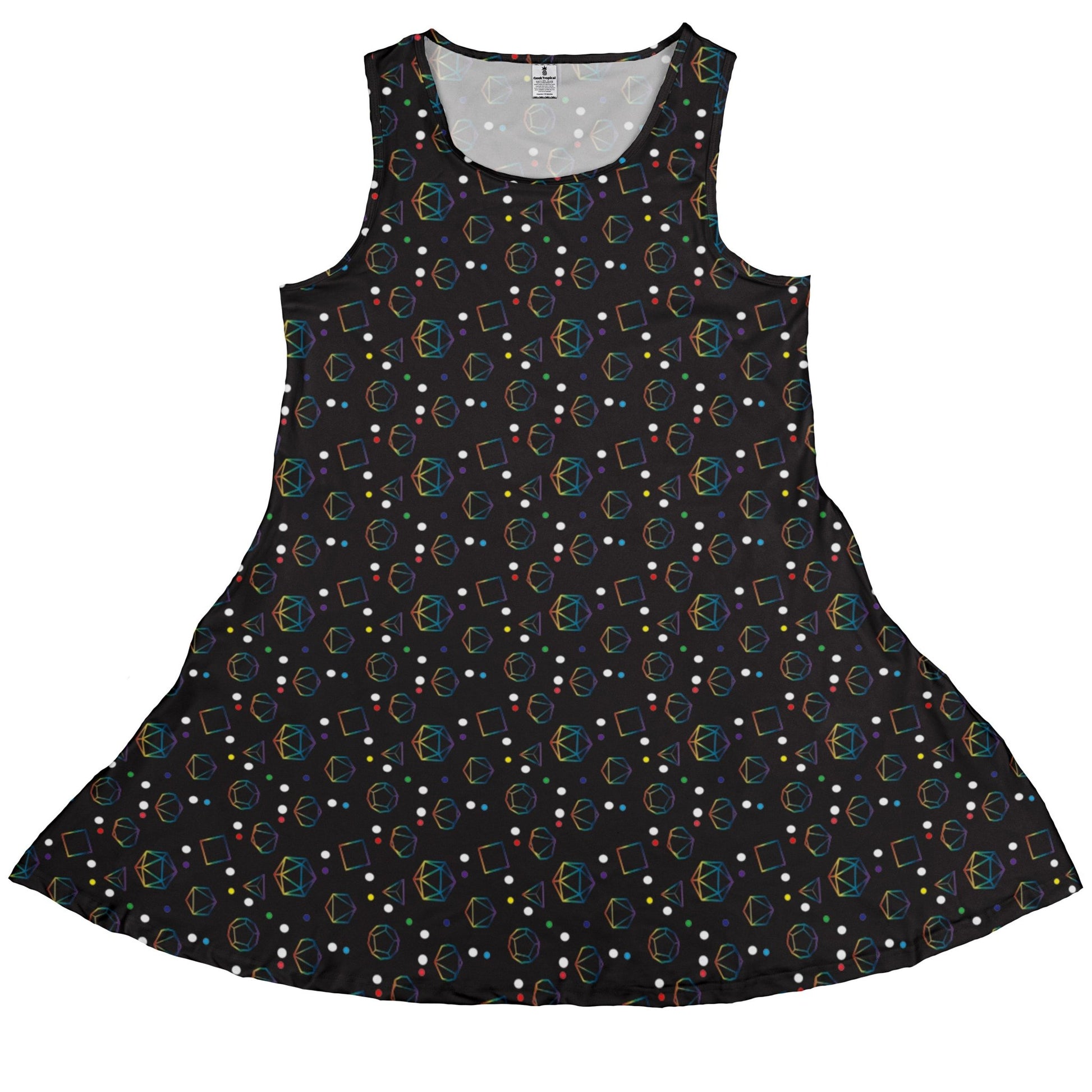 Rainbow LGBTQ+ Pride DND Dice Dress Geek Nerd Design by Heather Davenport dnd & rpg print Pride Patterns