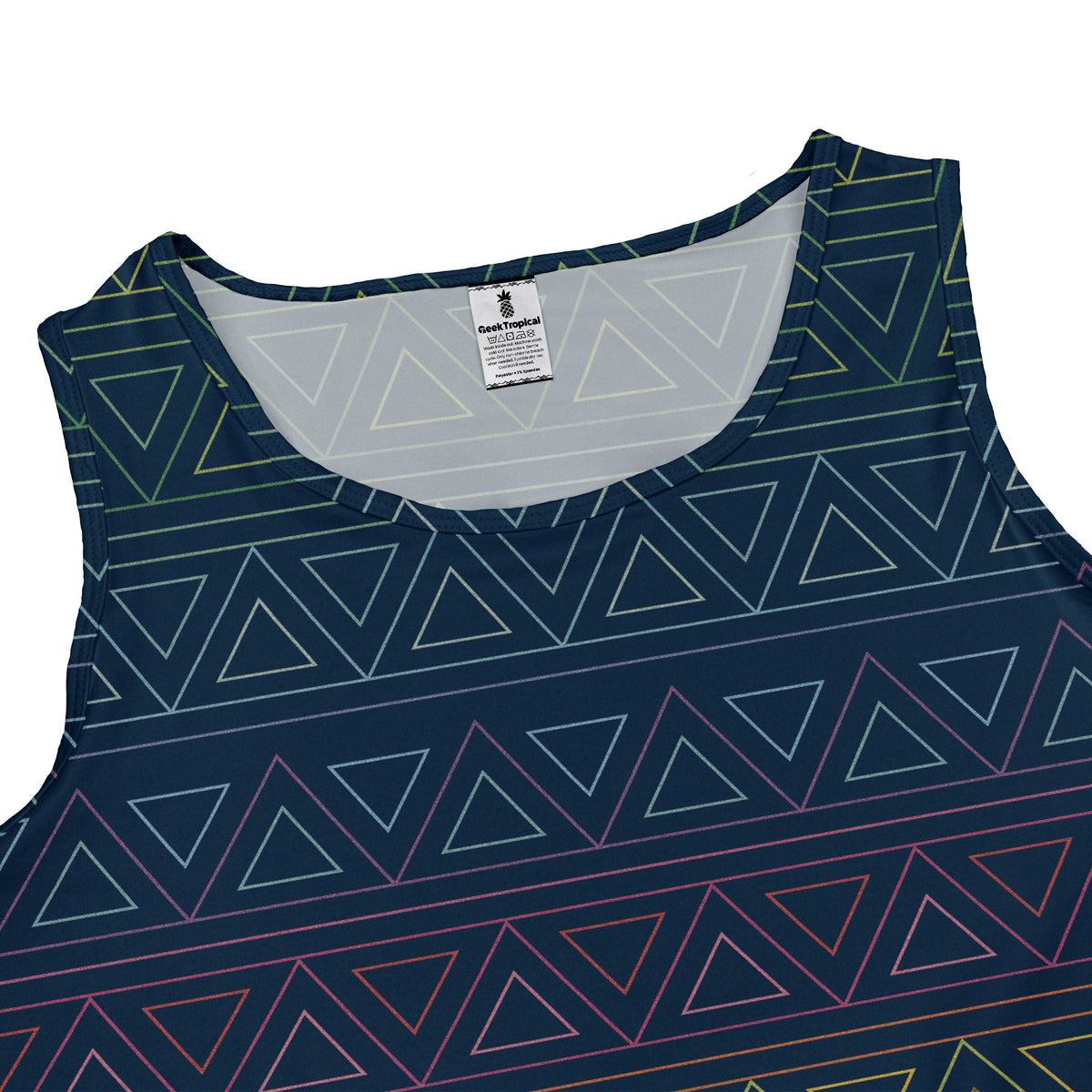 Rainbow Tribal Sleeveless Dress close front