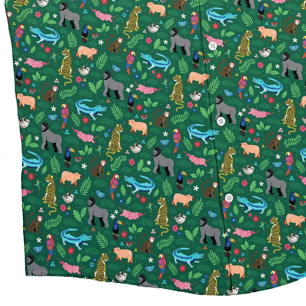 Rainforest Field Notes Button Up Shirt Bottom Corner