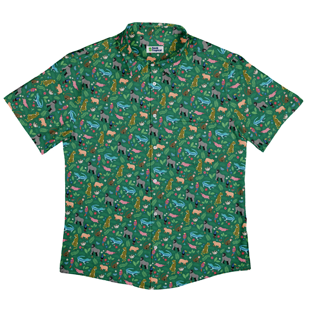 Rainforest Field Notes Button Up Shirt Flat Front