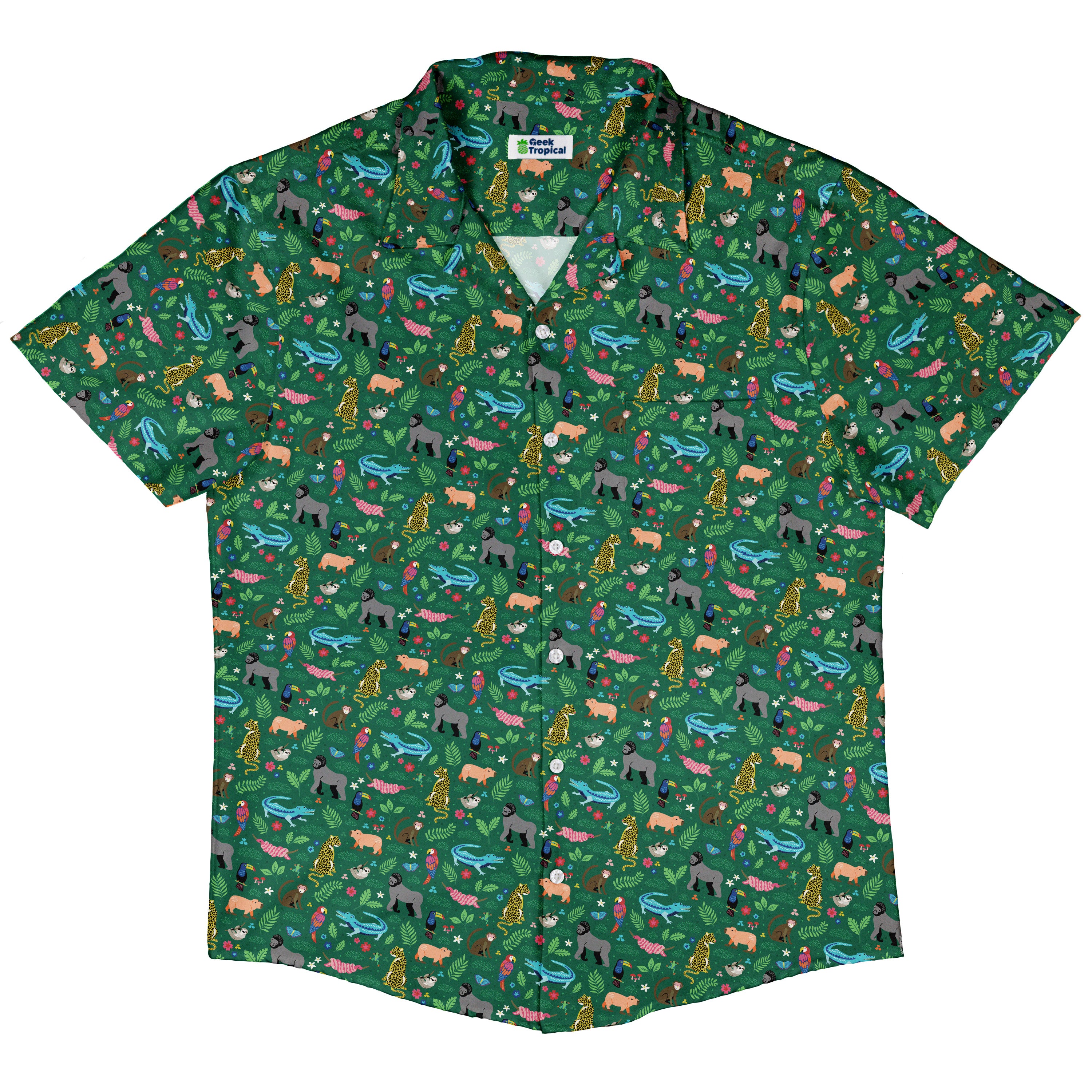 Rainforest Field Notes Button Up Shirt Hawaiian Front
