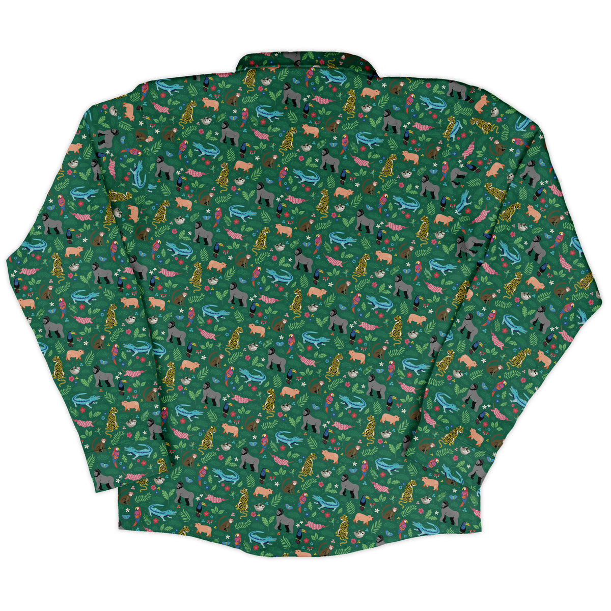 Rainforest Field Notes Long Sleeve Button Up Shirt back