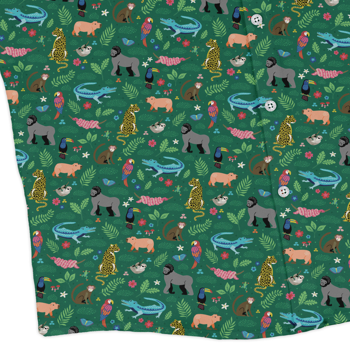 Rainforest Field Notes Long Sleeve Button Up Shirt corner