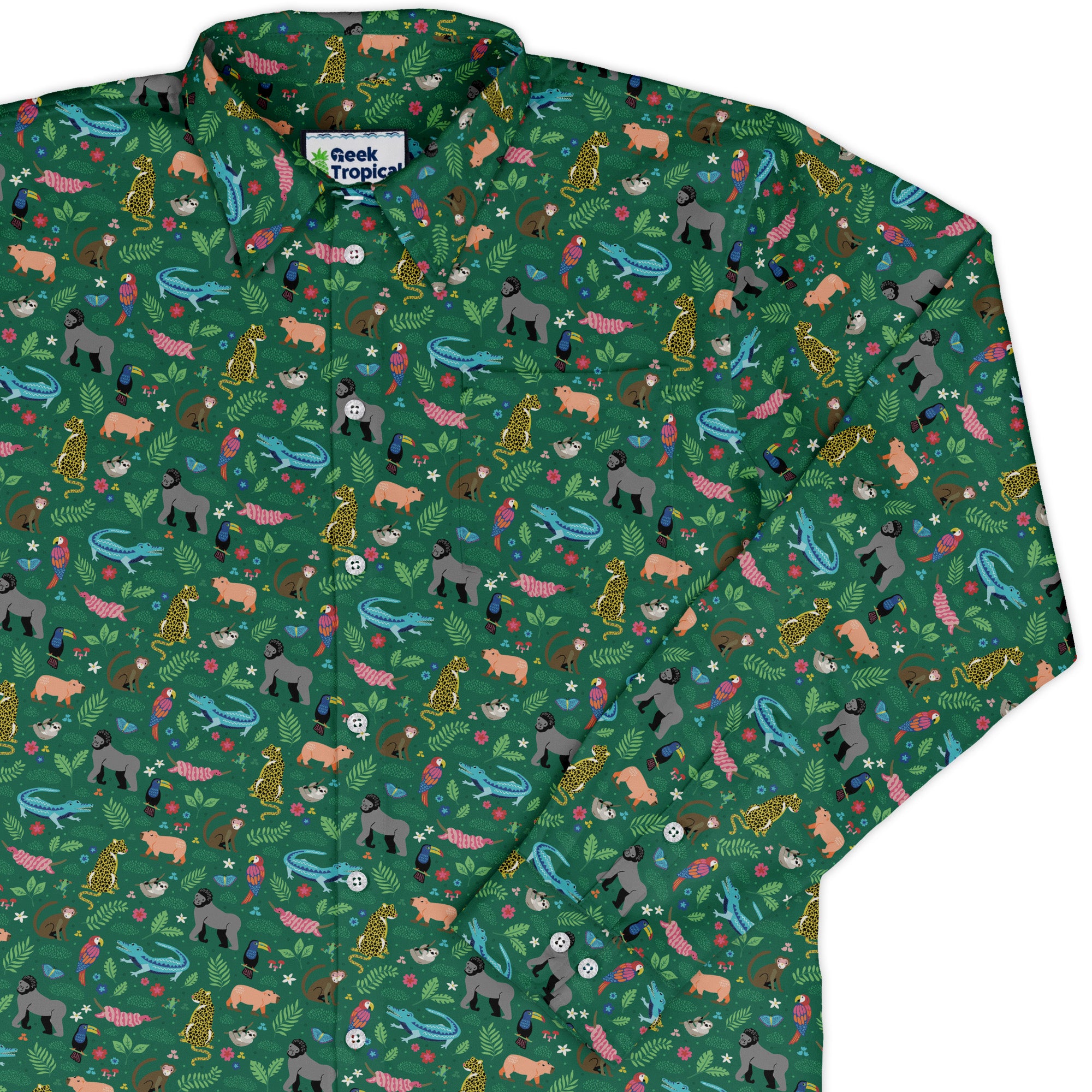 Rainforest Field Notes Long Sleeve Button Up Shirt cover