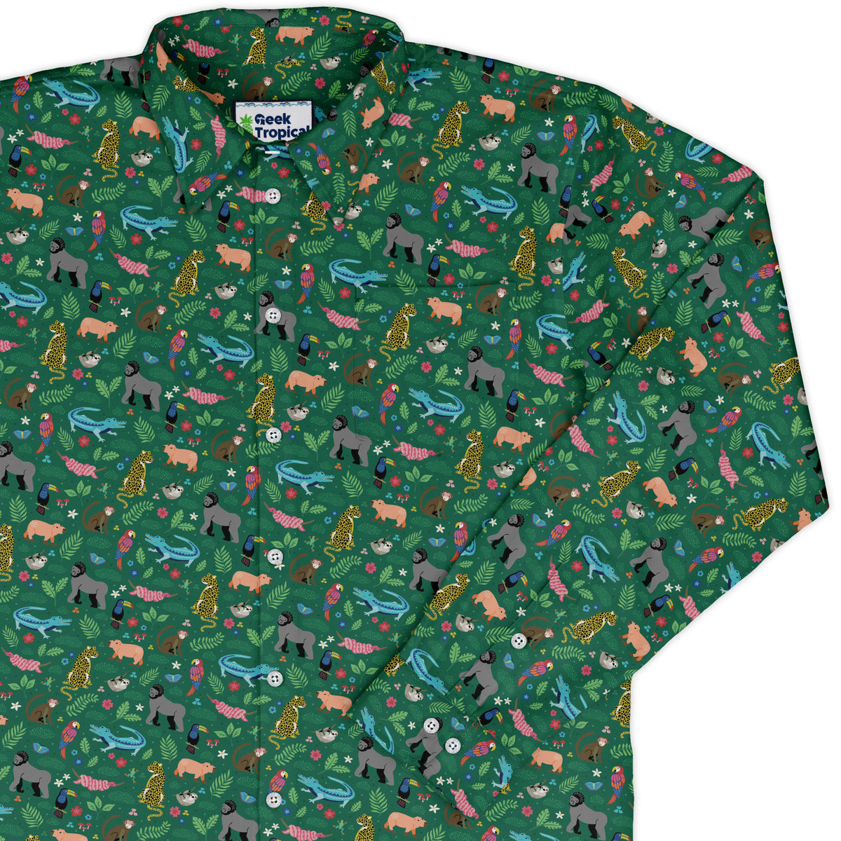 Rainforest Field Notes Long Sleeve Button Up Shirt cover