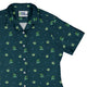 Raining Frogs Dark Teal Curvy Button Up Shirt Geek Nerd Animal Patterns Anime Design by Ardi Tong