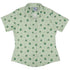Raining Frogs Pastel Green Curvy Button Up Shirt Geek Nerd Animal Patterns Anime Design by Ardi Tong