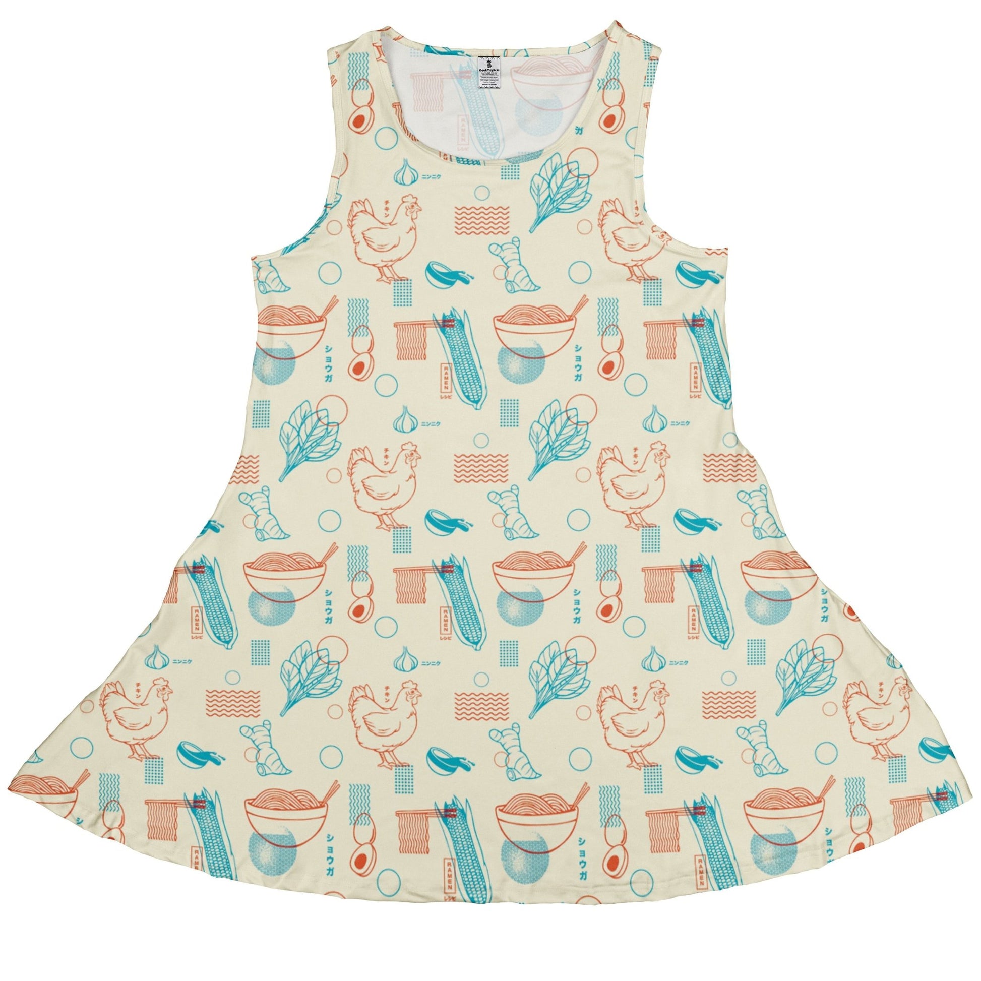 Ramen Recipe Japanese Dress Geek Nerd Anime Design by Tobe Fonseca lx - C