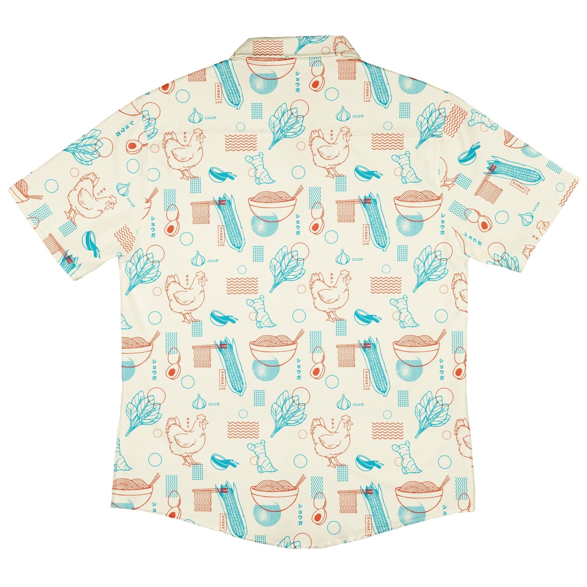 Ramen Recipe Japanese Button Up Shirt - adult sizing - Anime - Design by Tobe Fonseca