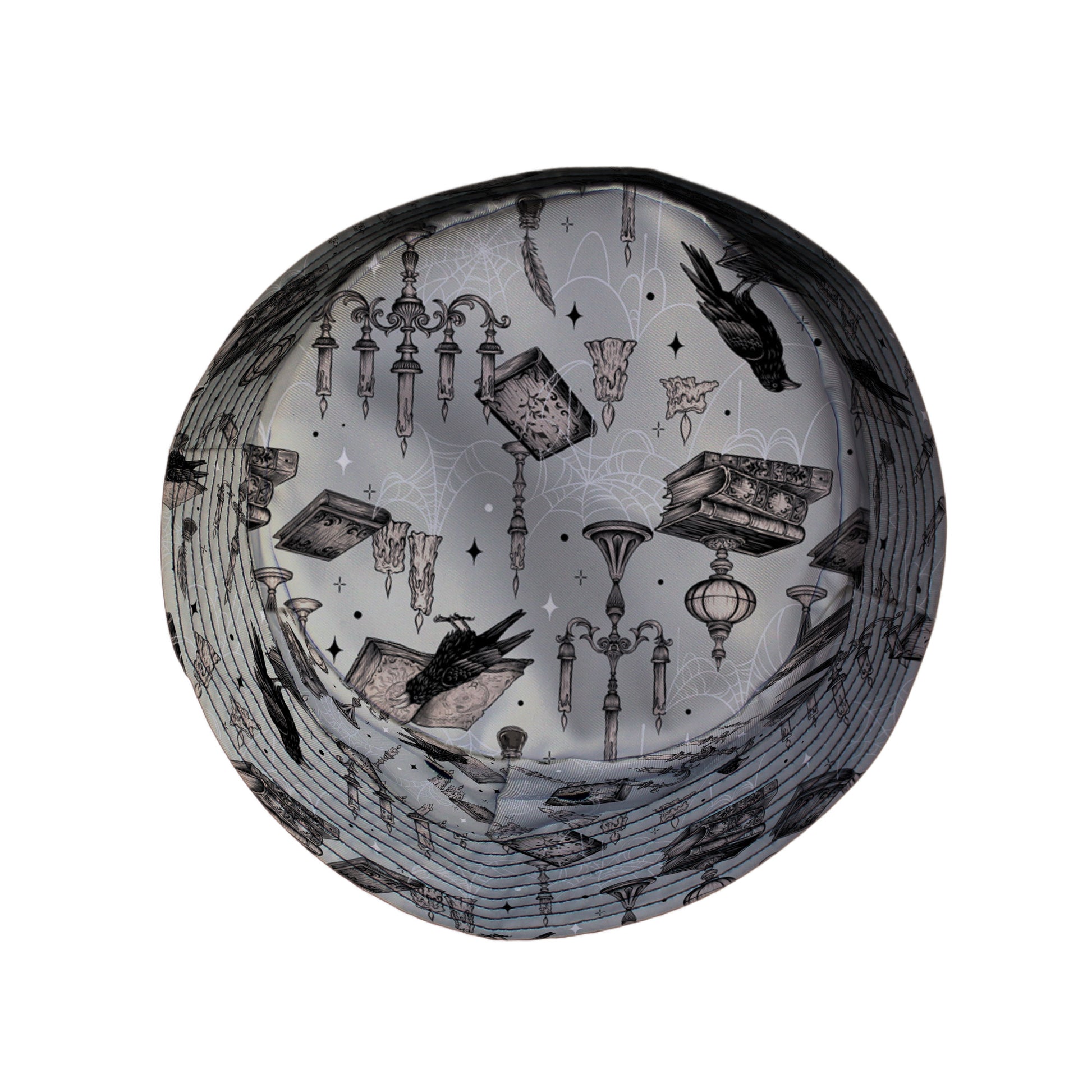 Raven Library Bucket Hat Top View