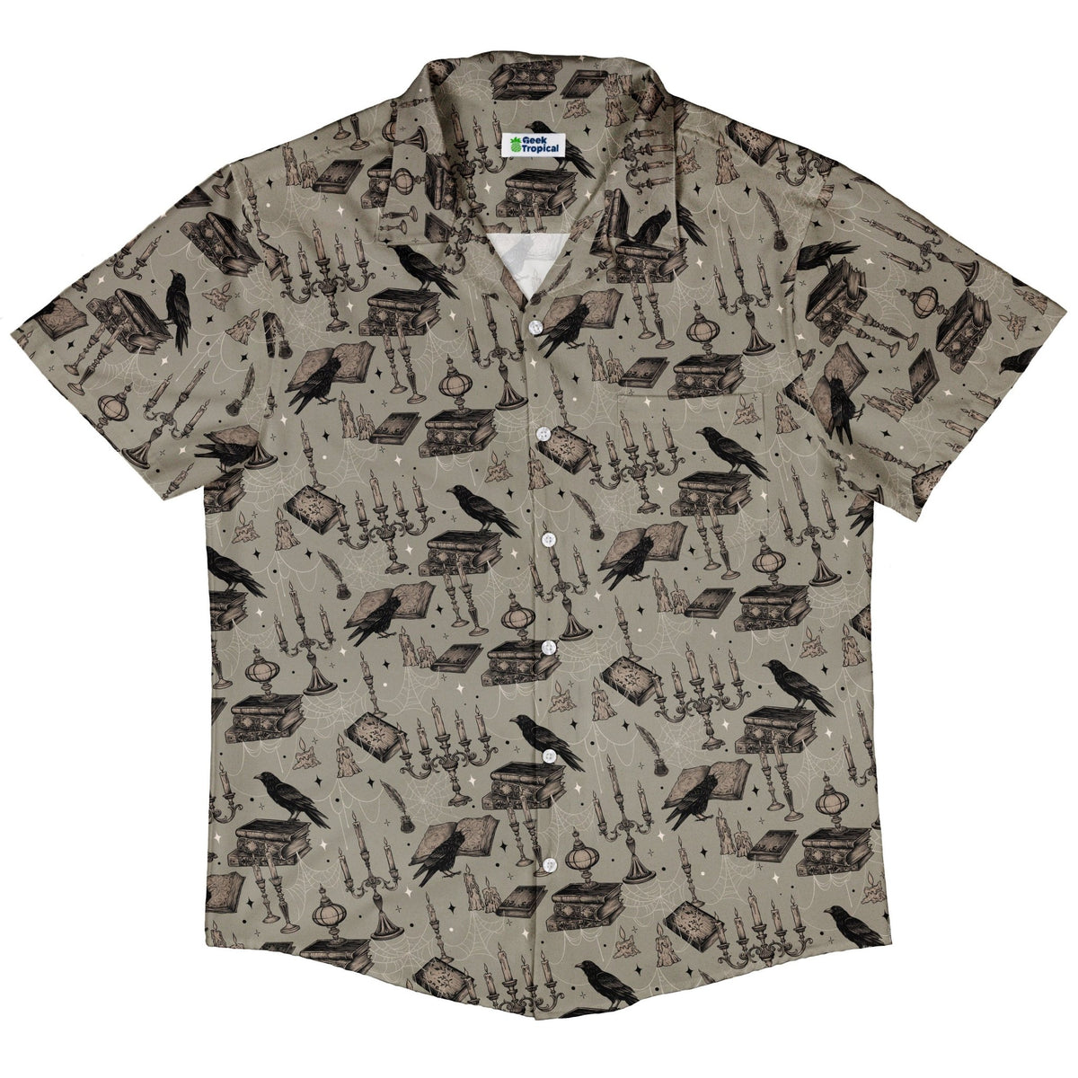 Raven Library Button Up Shirt 5