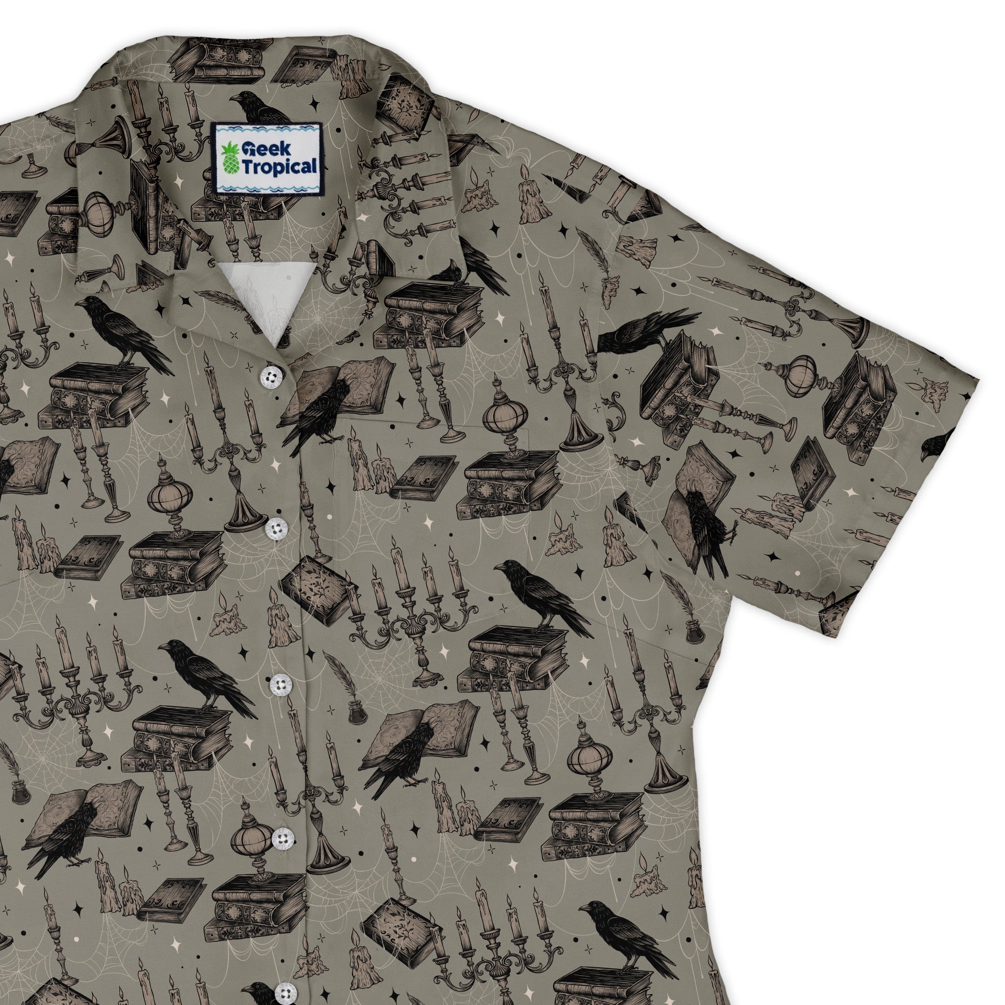 Raven Library Curvy Button Up Shirt womens top right