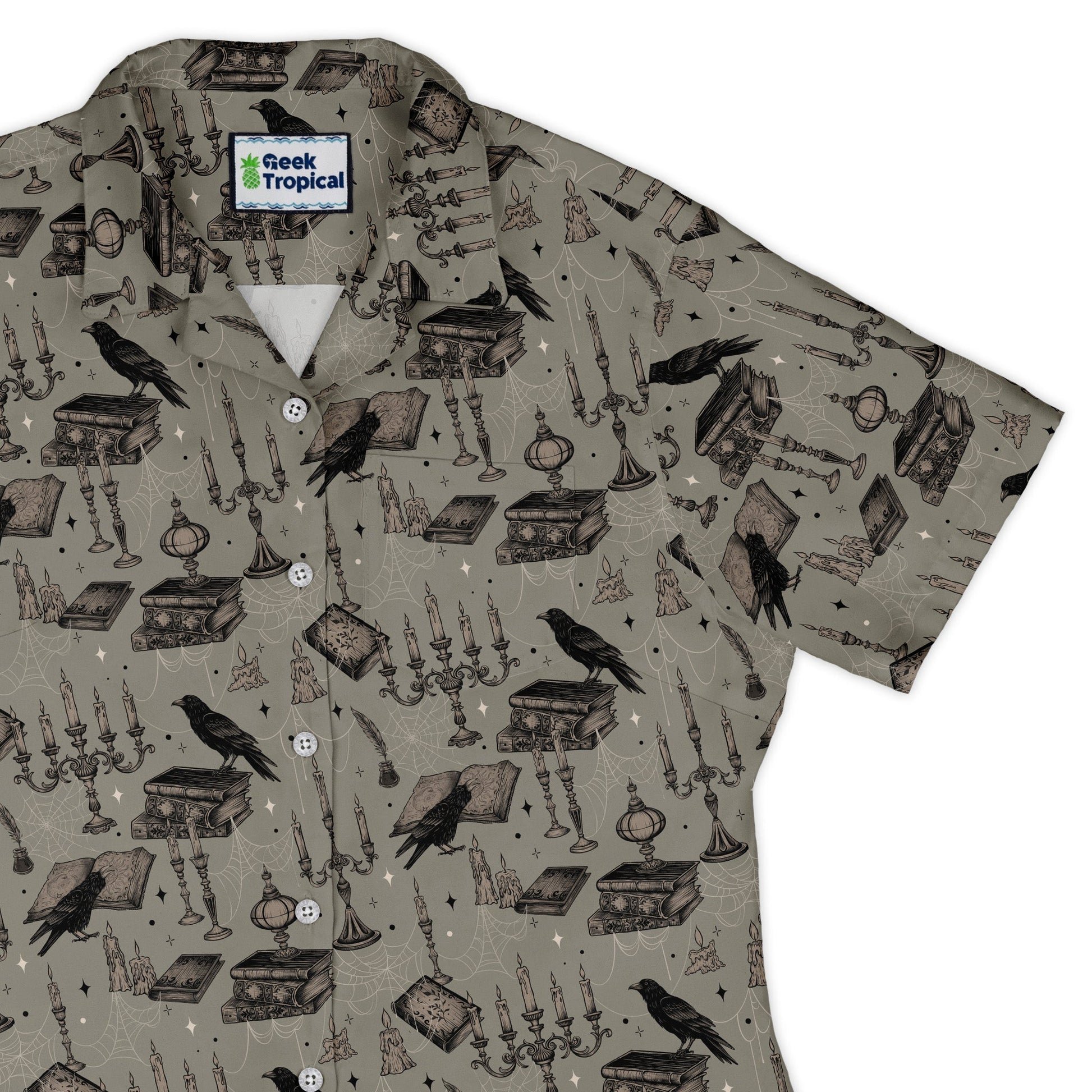 Raven Library Curvy Button Up Shirt womens top right