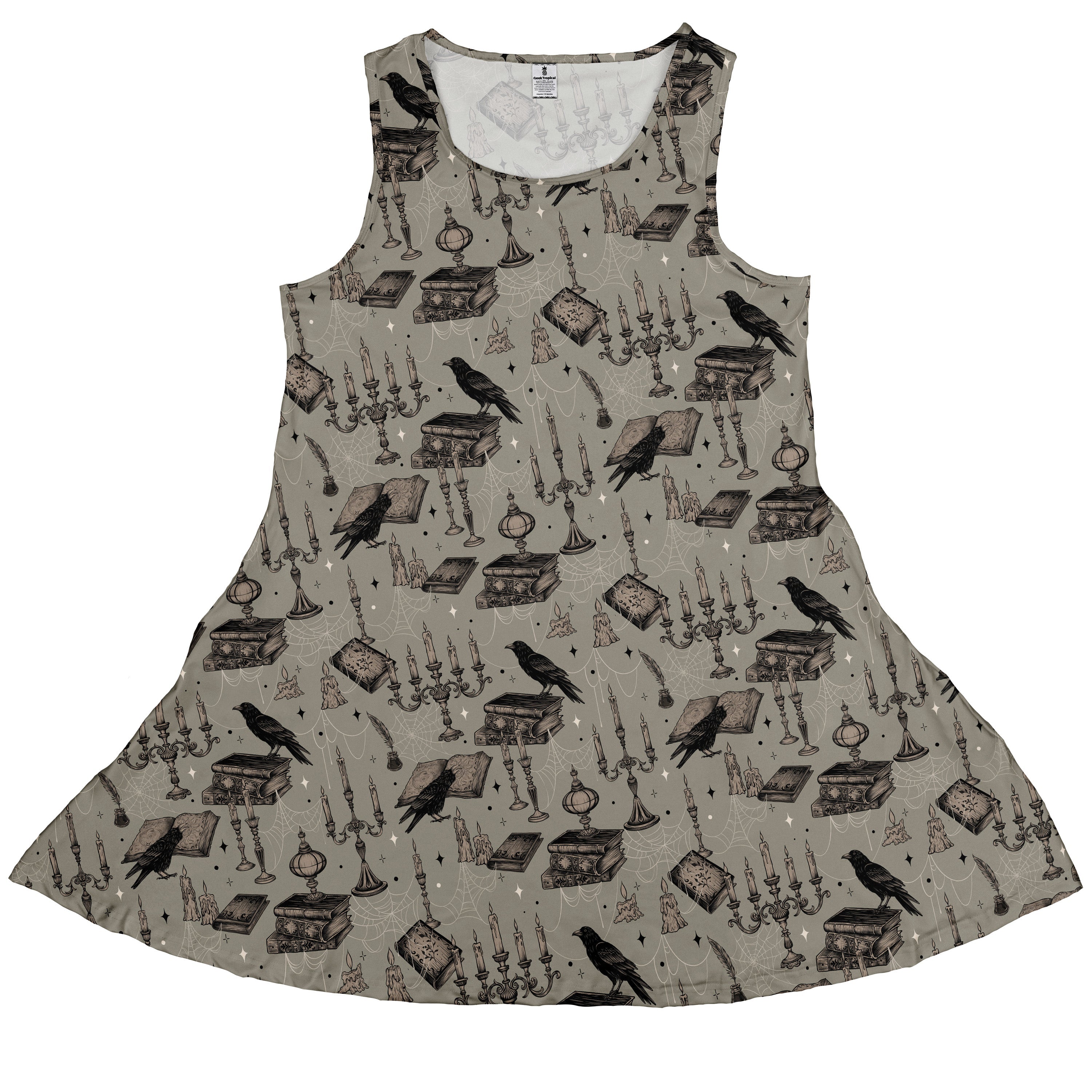Raven Library Sleeveless Dress front