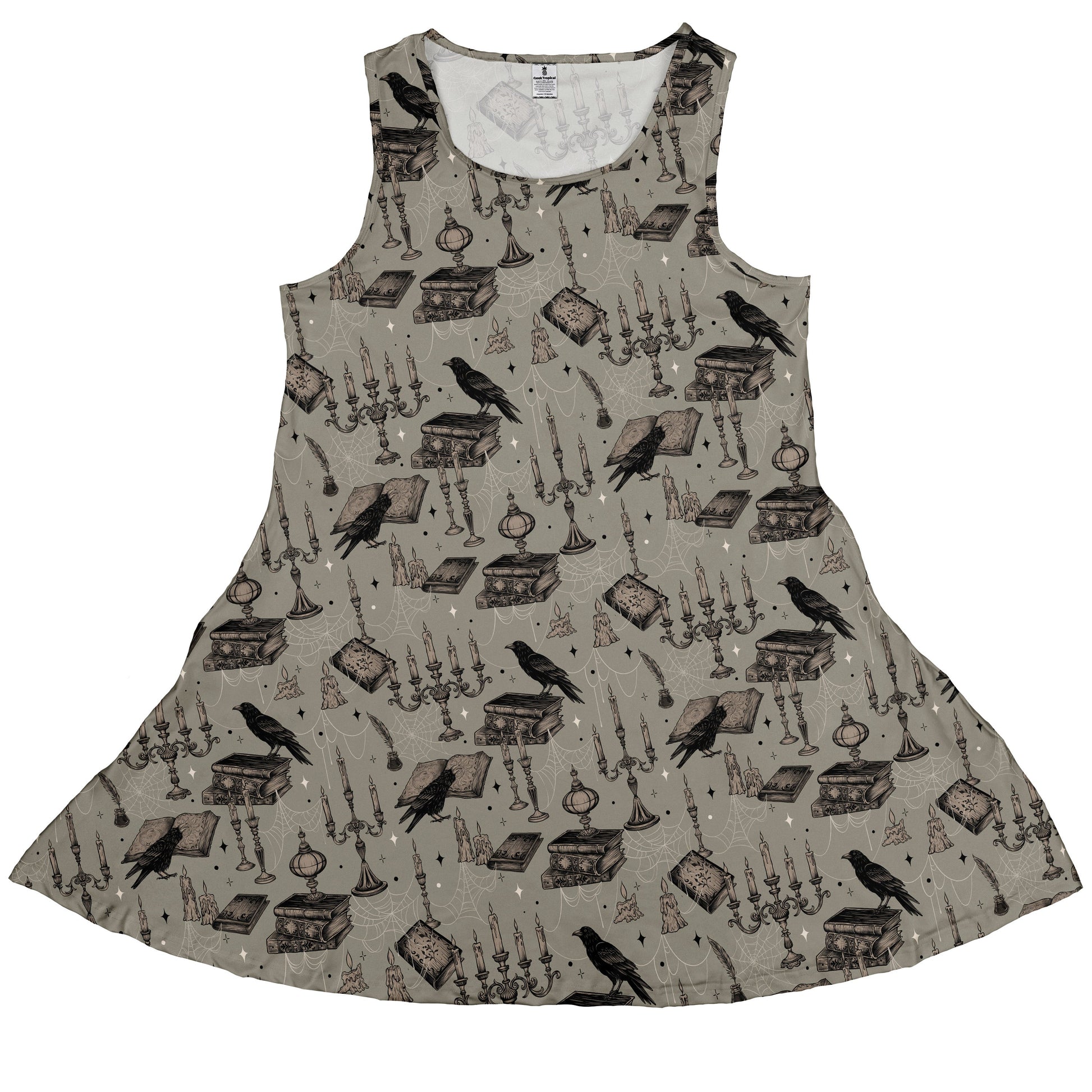 Raven Library Sleeveless Dress front