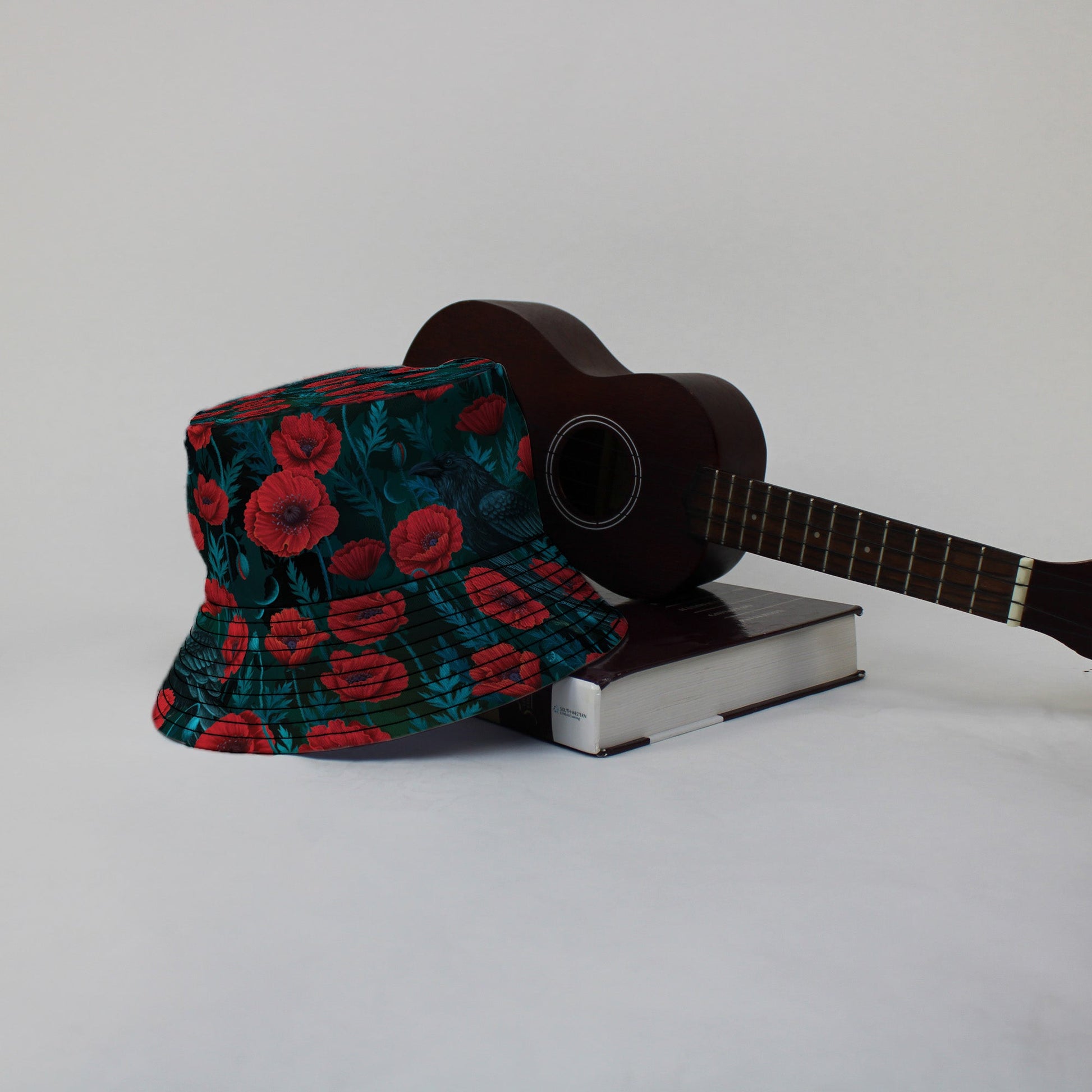 Raven in Bloom Scarlet Bucket Hat Lifestyle