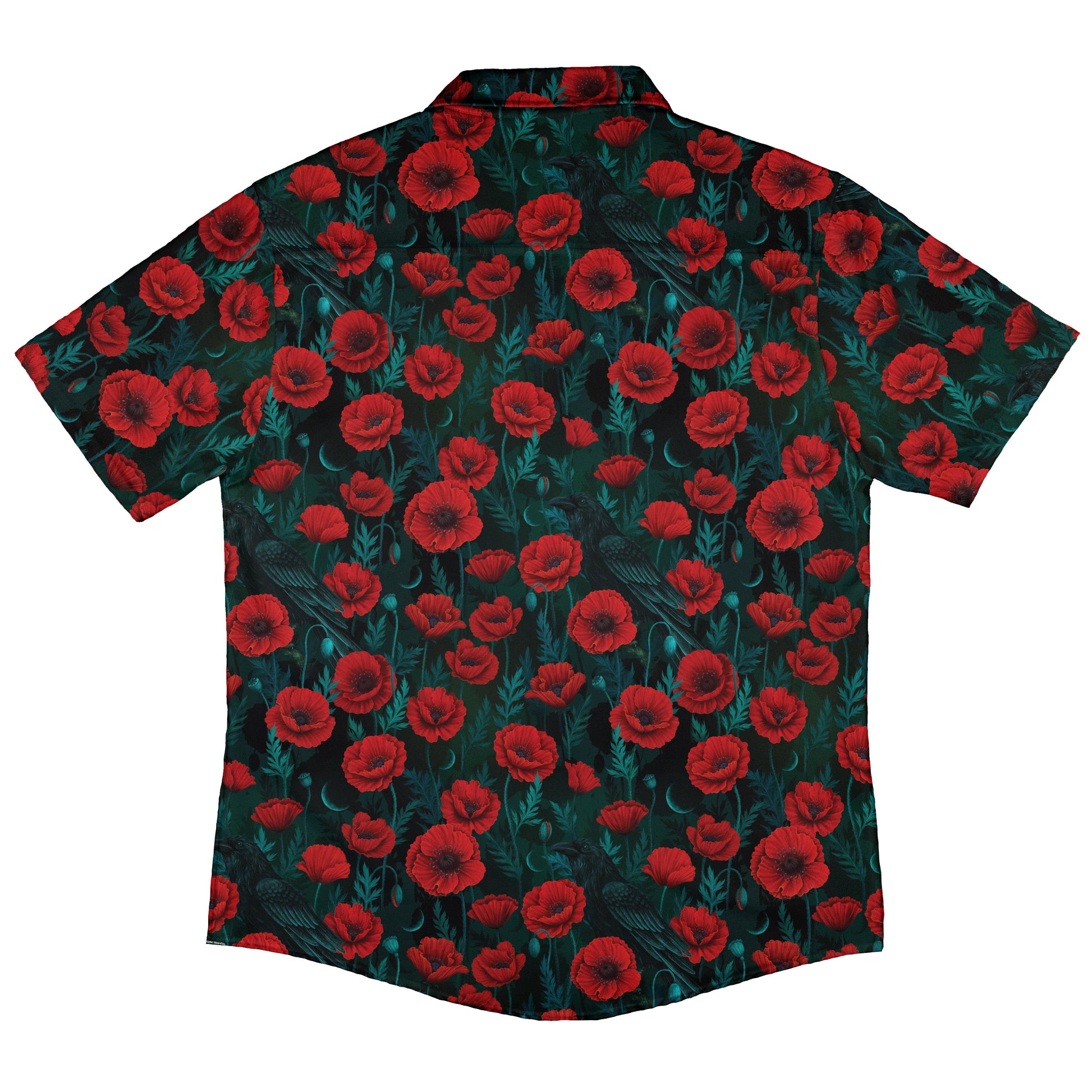 Raven in Bloom Scarlet Button Up Shirt Back