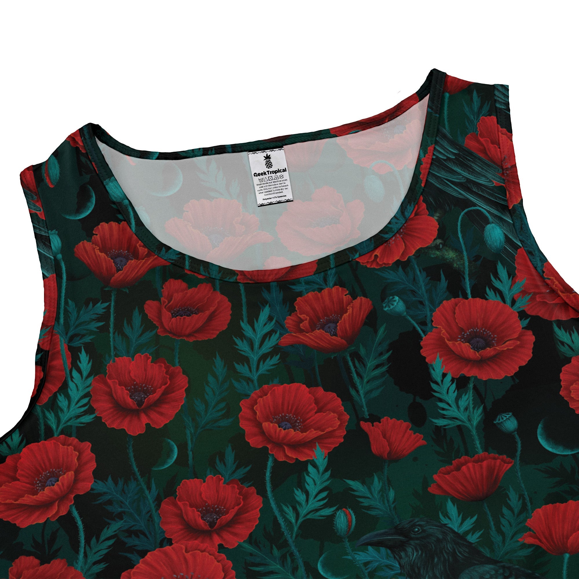 Raven in Bloom Scarlet Sleeveless Dress close front