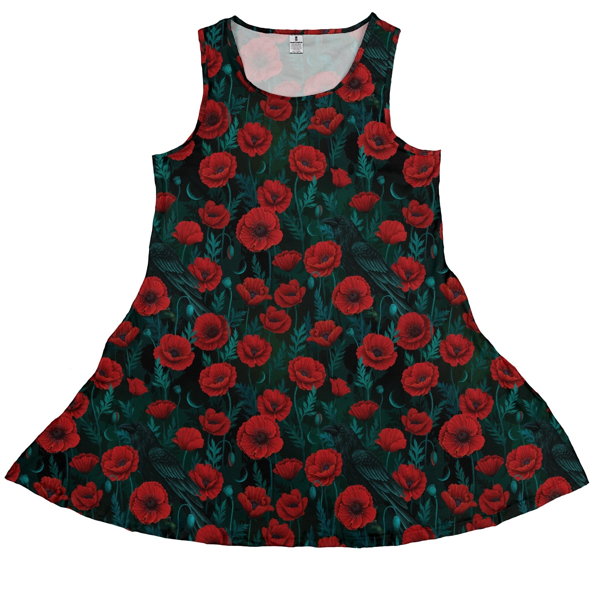 Raven in Bloom Scarlet Sleeveless Dress 1