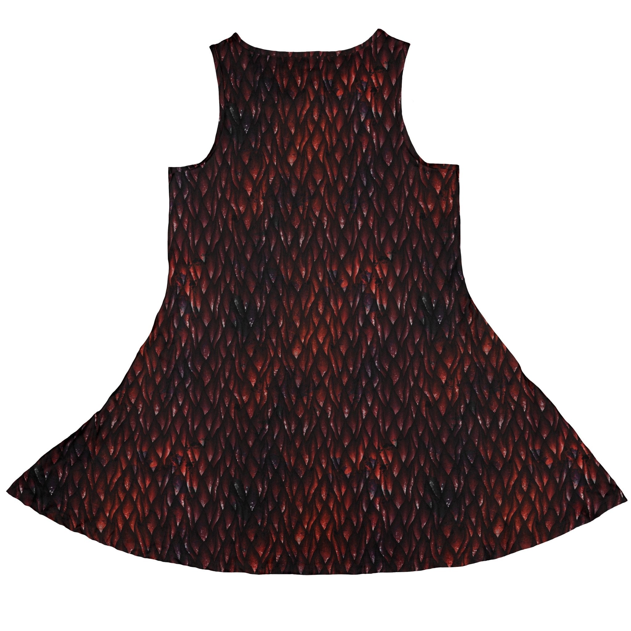 Red Dragon Scales Dnd Dress Geek Nerd dnd & rpg print Fantasy Prints lx - C